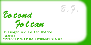 botond foltan business card